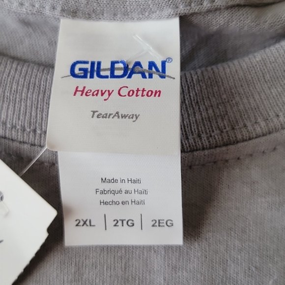 Gildan Sin City Tee Short Shirt Sleeve Crew Neck Gray Heavy Cotton XXL New - Picture 5 of 12